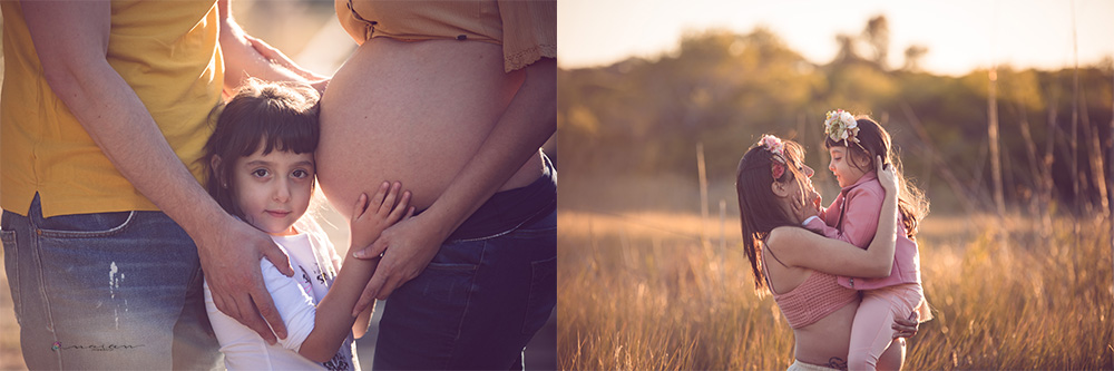 fotografia de embarazoen familia
